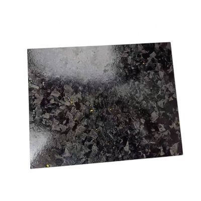 Folha de ouro forjada de fibra de carbono 50% padrão de forja de tecido brilhante