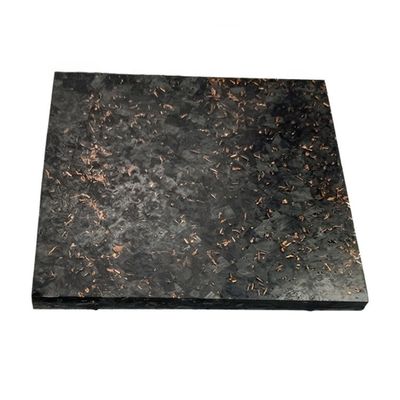 Folha de ouro forjada de fibra de carbono 50% padrão de forja de tecido brilhante