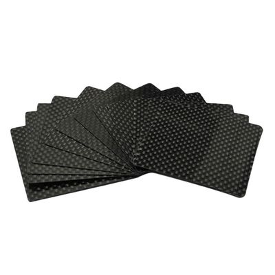 Placa de folha de fibra de carbono termoplástica de padrão 12K para suporte de arco em cor preta