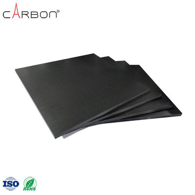 Placa de folha de fibra de carbono termoplástica de padrão 12K para suporte de arco em cor preta