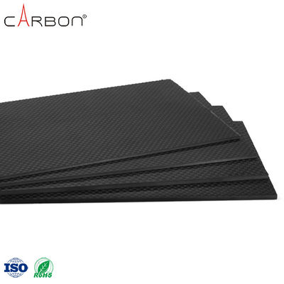 Placa de folha de fibra de carbono termoplástica de padrão 12K para suporte de arco em cor preta