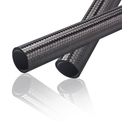 Área de aviação 100% tubo sólido de fibra de carbono 3K Twill tubo redondo para acessórios de drones