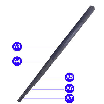200cm Fibra de carbono pólo telescópico para pólo de barra de carbono durável e leve
