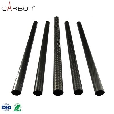Tubos de fibra de carbono de 200 mm para calçados desportivos Tecido de forma redonda Performance ao ar livre durável