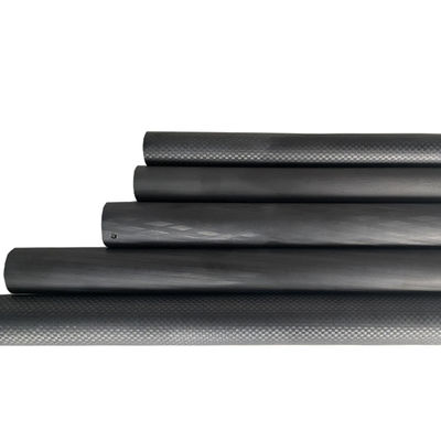 98% de teor de C Tubo personalizável de fibra de carbono com inserção de rosca de latão de aço inoxidável
