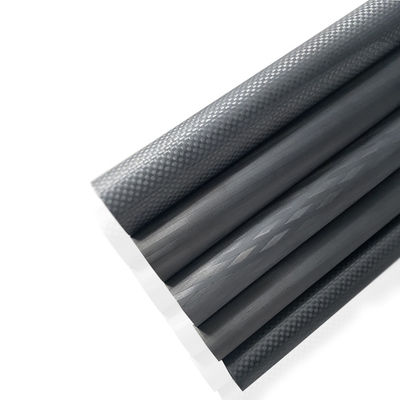 98% de teor de C Tubo personalizável de fibra de carbono com inserção de rosca de latão de aço inoxidável
