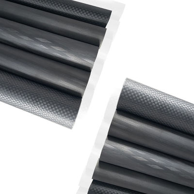 98% de teor de C Tubo personalizável de fibra de carbono com inserção de rosca de latão de aço inoxidável
