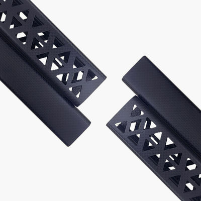 Tubo oval quadrado de fibra de carbono com teor de cinzas de 0,025% a 0,05% e comprimento personalizável