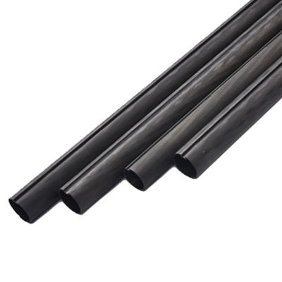 Tubos de fibra de carbono aceitáveis para OEM com resina epoxi e material de fibra de carbono 3K
