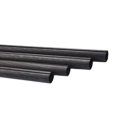 Tubos de fibra de carbono aceitáveis para OEM com resina epoxi e material de fibra de carbono 3K