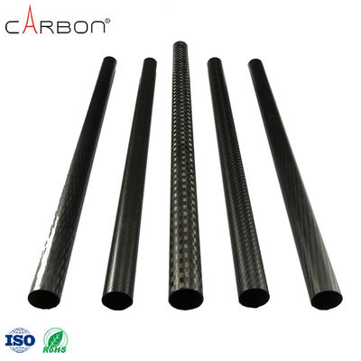 Tubo de fibra de carbono de camuflagem de cor preta de alta resistência com teor de N de 0,001%