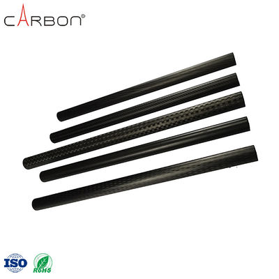 Tubo de fibra de carbono de camuflagem de cor preta de alta resistência com teor de N de 0,001%