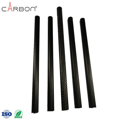 Tubo de fibra de carbono de camuflagem de cor preta de alta resistência com teor de N de 0,001%