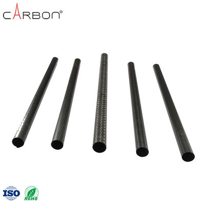 Tubo de fibra de carbono de camuflagem de cor preta de alta resistência com teor de N de 0,001%