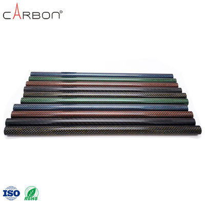 Detector de metais Tubo de fibra de carbono 3K em vermelho prata azul ou cor metálica
