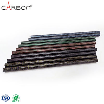 Detector de metais Tubo de fibra de carbono 3K em vermelho prata azul ou cor metálica