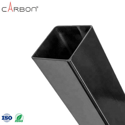 Tubo de fibra de carbono quadrado de 3 mm não volátil para o processo de produção de calçados