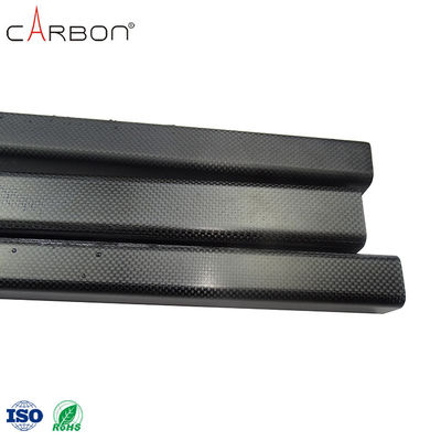Tubo de fibra de carbono quadrado de 3 mm não volátil para o processo de produção de calçados