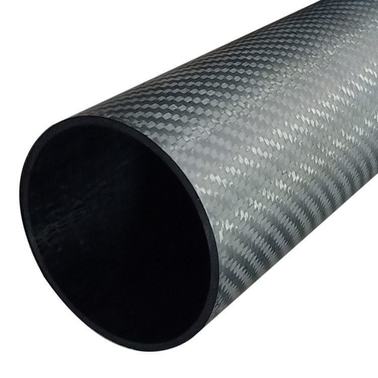 Tubo de fibra de carbono de padrão 3K para abaixo de 120 ° C em acabamento fosco 180 mm 200 mm 230 mm