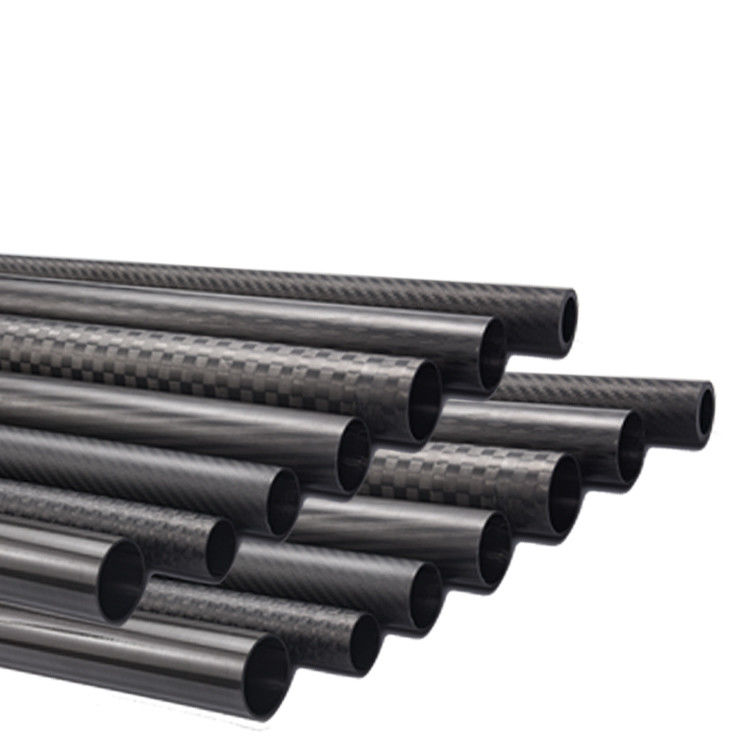 Espessura personalizada Pó de empuxo de fibra de carbono 21 pés comprimento 0,5-25,4 mm Diâmetro multi-seção