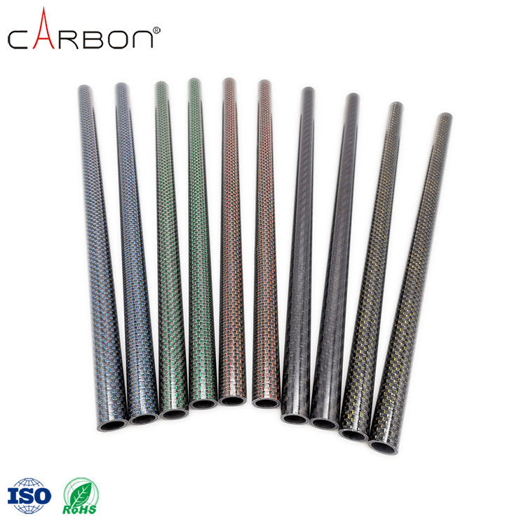 Detector de metais Tubo de fibra de carbono 3K em vermelho prata azul ou cor metálica