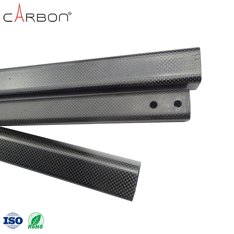 Tubo de fibra de carbono quadrado de 3 mm não volátil para o processo de produção de calçados
